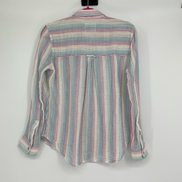 Rails Ellis Button-Down Shirt in Iris Stripe Size Small - Picture 10 of 12